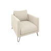 SESSEL Harmony Beige Chenille - Beige/Schwarz, Holz/Textil (80/85/100cm) - S-Style Möbel