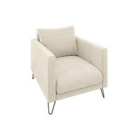 SESSEL Harmony Beige Chenille - Beige/Schwarz, Holz/Textil (80/85/100cm) - S-Style Möbel