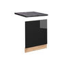 FRONTBLENDE Fame-Line Schwarz Eiche hochglanz 60 cm, AP Anthrazit - Schwarz Hochglanz/Eiche Wotan, Holzwerkstoff (60/67.4/1.6cm) - Vicco