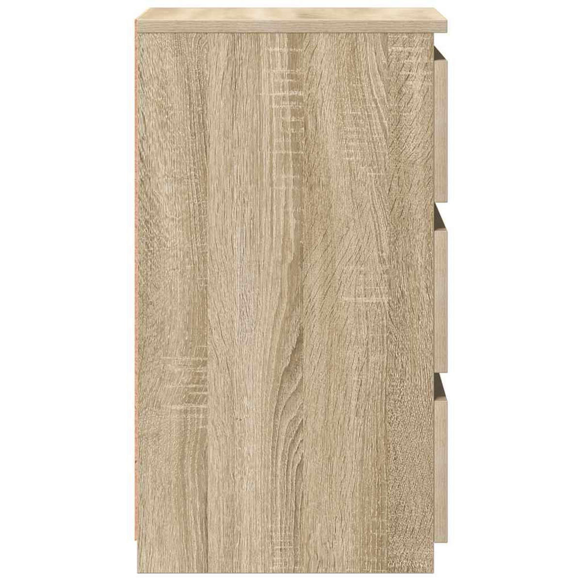 NACHTTISCH 2 Stk.mit 3 Schubladen 40/35/62,5 cm aus Holzwerkstoff in Sonoma-Eiche Dekor - Sonoma Eiche, Holz (40/62.5/35cm) - vidaXL