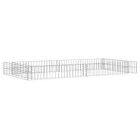 GABIONEN-HOCHBEET Verzinkter Stahl 200x100x20 cm - Silberfarben, Metall (100/20/200cm) - furnicato
