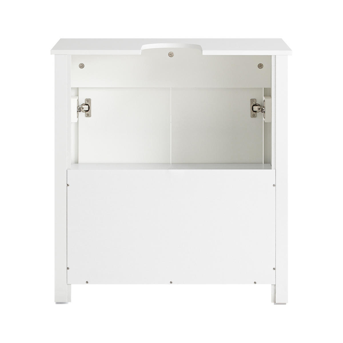 WASCHBECKENUNTERSCHRANK Weiß - Weiß, Holzwerkstoff (60/66/34cm) - SoBuy