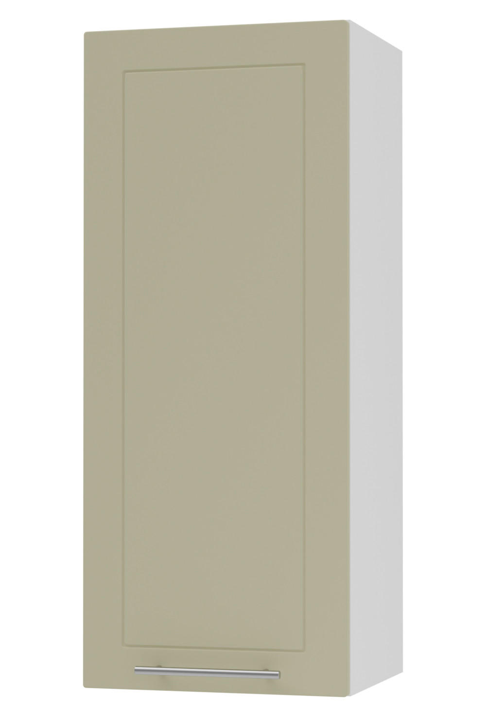 KÜCHENHÄNGESCHRANK Kvantum W4/40 Vanille Matt / Weiß Matt 40 / 32,5 / 96cm - Creme/Weiß, Holz/Holzwerkstoff (40/96/32.5cm) - Feldmann-Wohnen