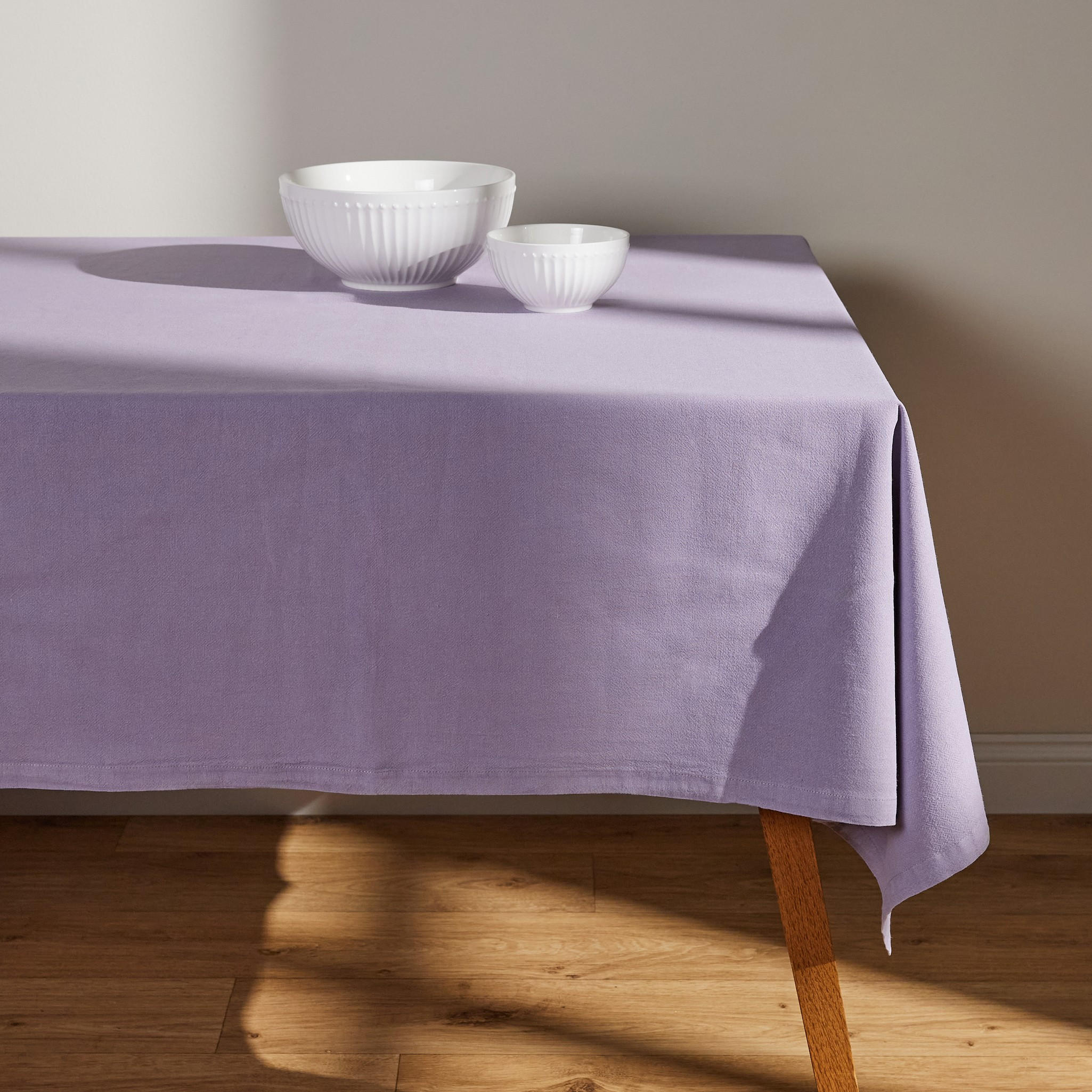 BAUMWOLLTISCHDECKE Campos - Violett, Textil (160cm) - home&you