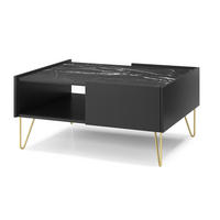 COUCHTISCH ARMONIA 97/45/65 cm Graphitfarben - Graphitfarben, Holzwerkstoff (65/97/45cm) - MASSENO
