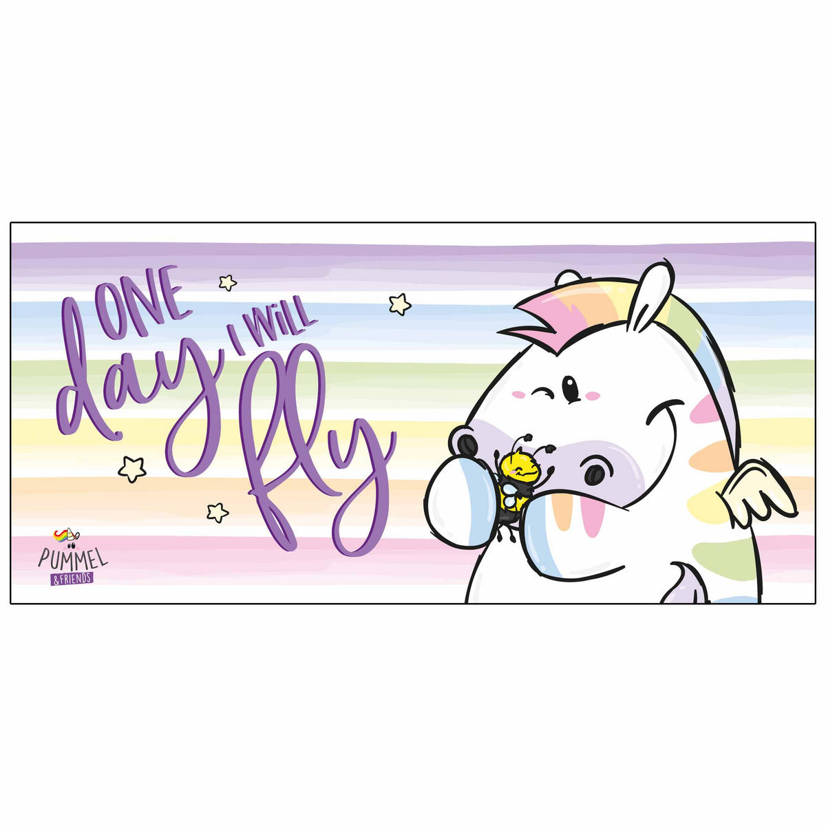 KAFFEEBECHER Pummel & Friends Zebrasus - One day I will fly Mehrfarbig 320 ml - Multicolor, Keramik (0.32L) - United Labels