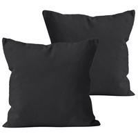 KISSENBEZUG 40x80 cm aus 100% Baumwolle, Kissenhülle Schwarz Uni - Schwarz, Textil (80/40cm) - Carpe Sonno