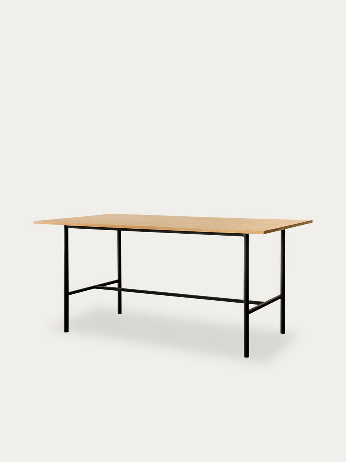 ESSTISCH Gaia Natürlich - Schwarz 90 x 160 - Braun, Holzwerkstoff (160/90/75cm) - Kenay Home