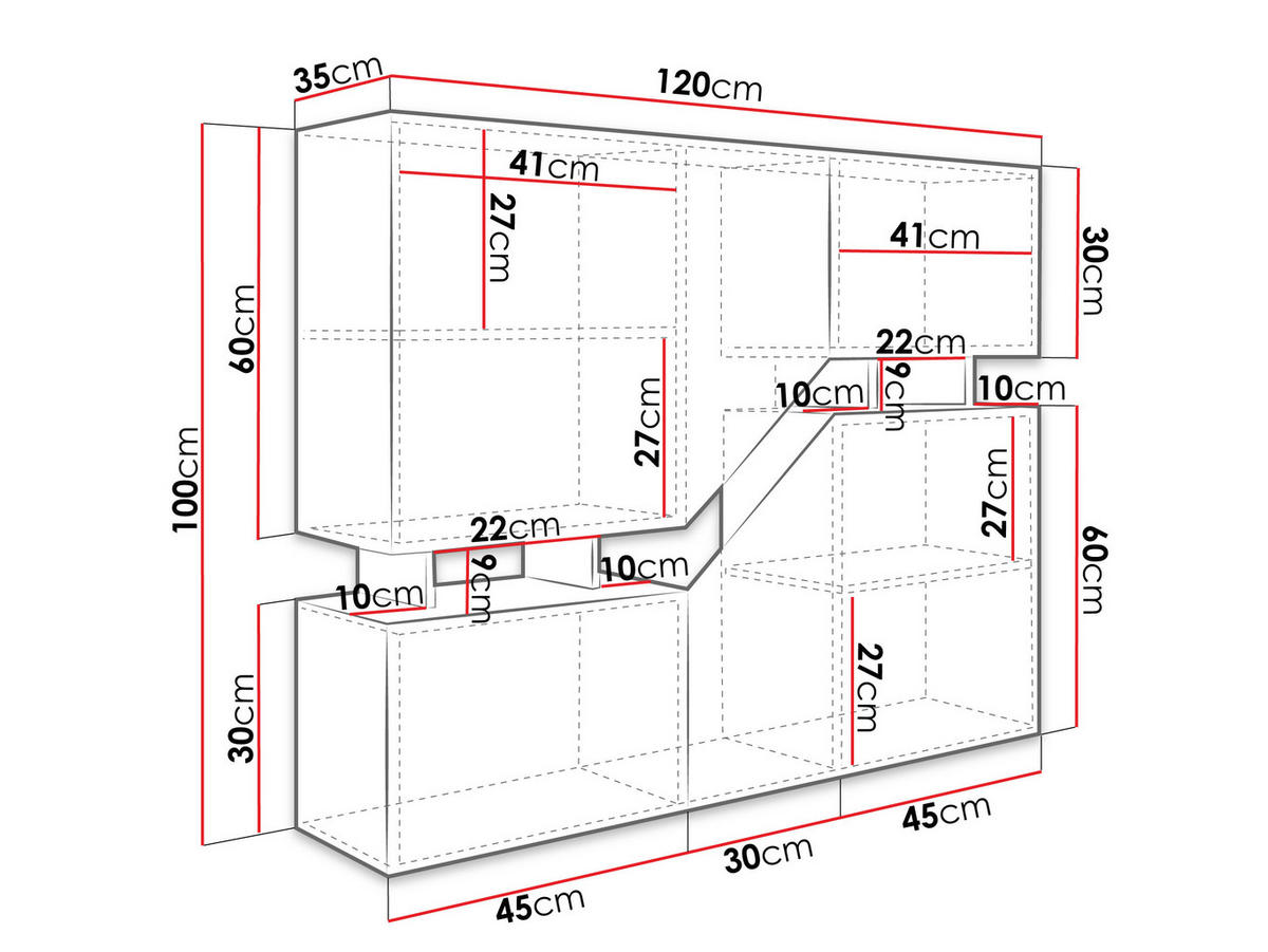 KOMMODE Ceelias - Anthrazit, Holzwerkstoff (120/100/35cm) - MIRJAN24