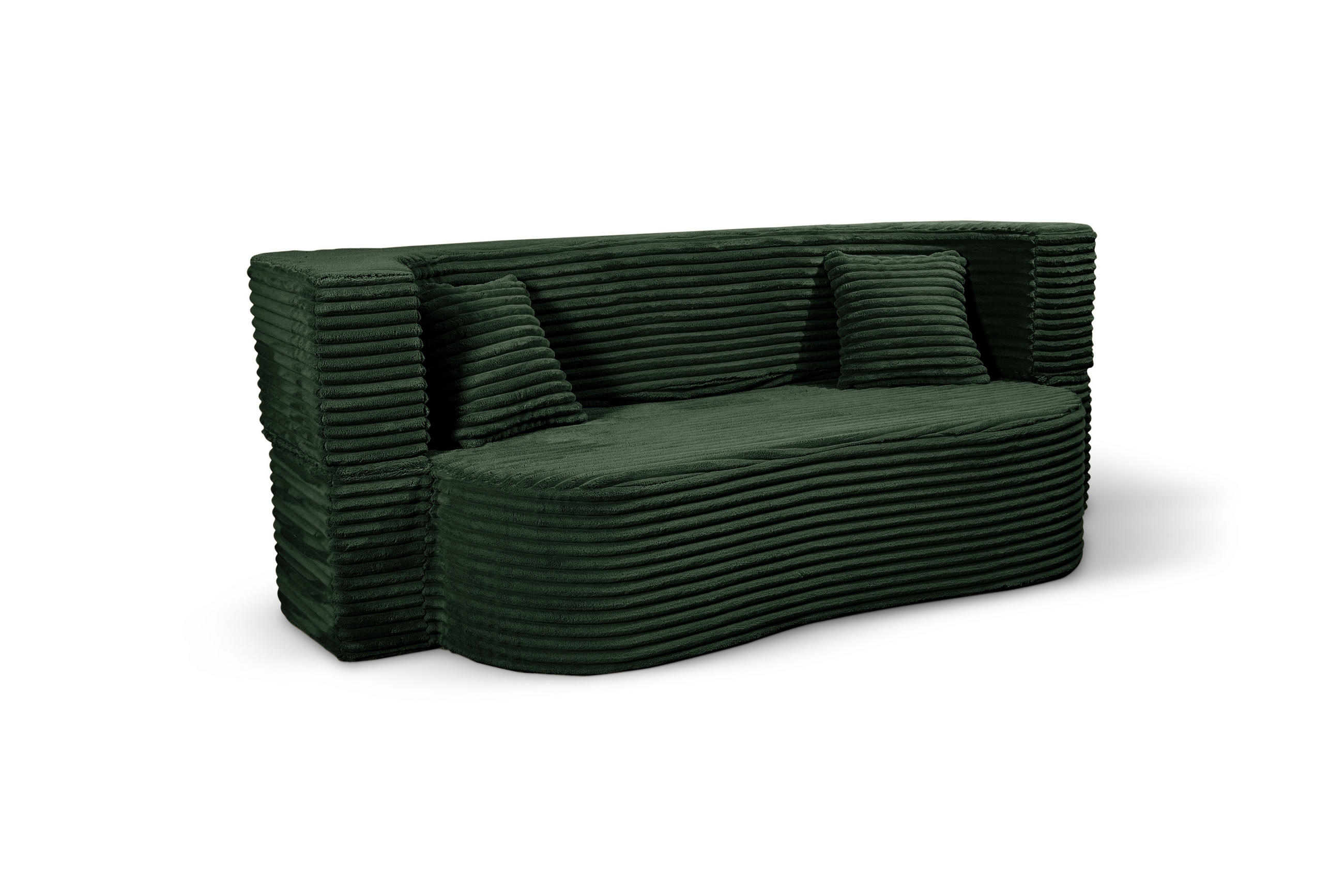 SCHLAFSOFA MYFOAM, Sofa mit Schlaffunktion, Farbe: Grun, Cordstoff - Grün, Textil (200/80/72cm) - Storez24