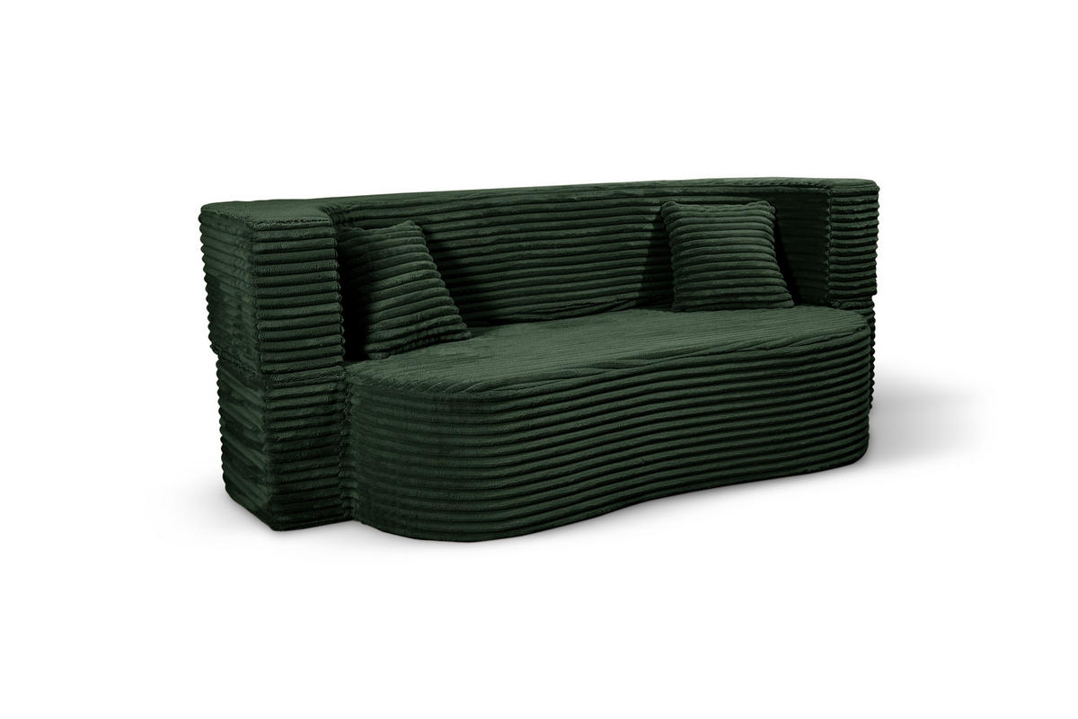 SCHLAFSOFA MYFOAM, Sofa mit Schlaffunktion, Farbe: Grun, Cordstoff - Grün, Textil (200/80/72cm) - Storez24