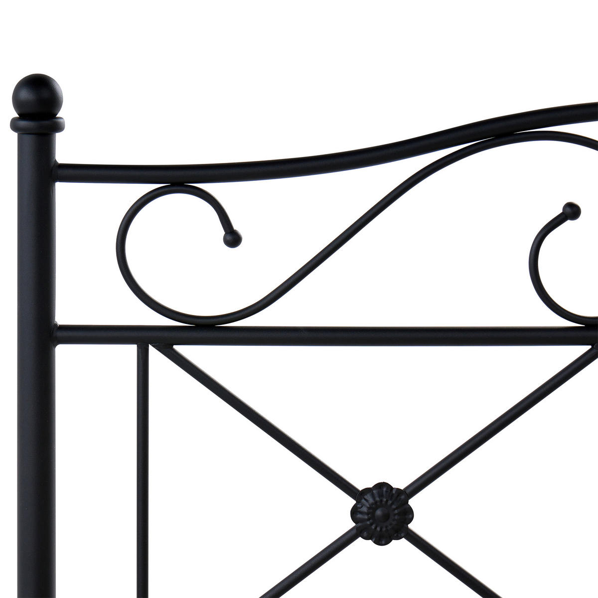 BETT mit Lattenrost 120/200 cm Schwarz Rodez - Schwarz, Metall (120/200cm) - Beliani