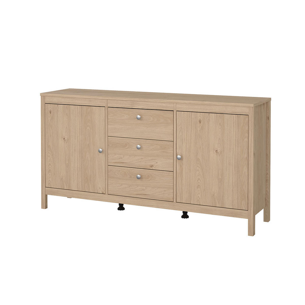 SIDEBOARD, Madrid, Eiche, Holzwerkstoff, 152 x 39 x 80 cm - Eichefarben, Holzwerkstoff (152/80/39cm) - ebuy24