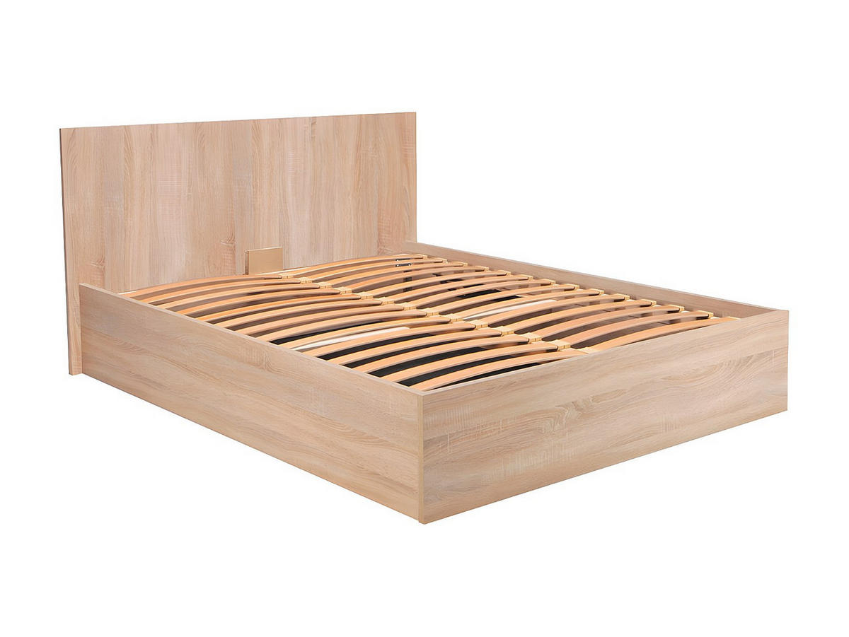 BETT mit Bettkasten - 2 Personen - Holz, Platte - Naturfarben Hell - Naturfarben, Holz (160/200cm) - Vente-Unique