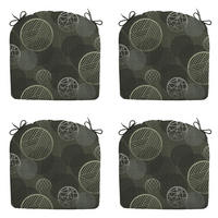 SITZKISSEN Kreis 46/48 cm 4er-Set - Grün, Textil (48/4/46cm) - Madison