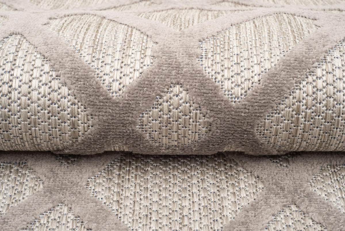 TEPPICH PATIO Grau 160/220 cm - Grau, Kunststoff (160/220cm) - Tapiso