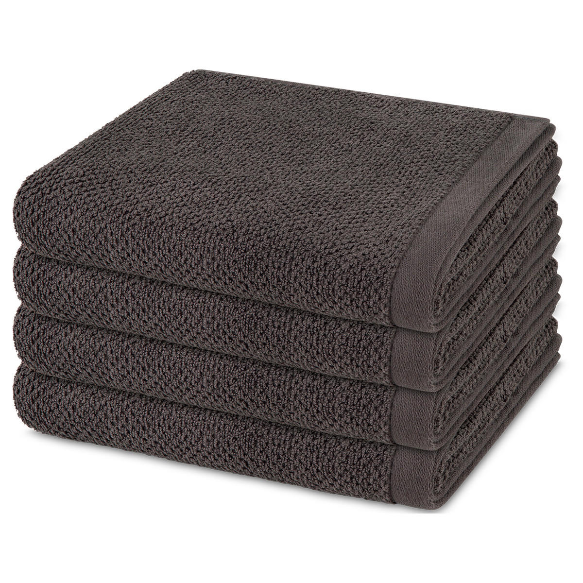 HANDTUCH Bliss 4er-Set - Dunkelgrau, Textil (50/100cm) - MÖVE