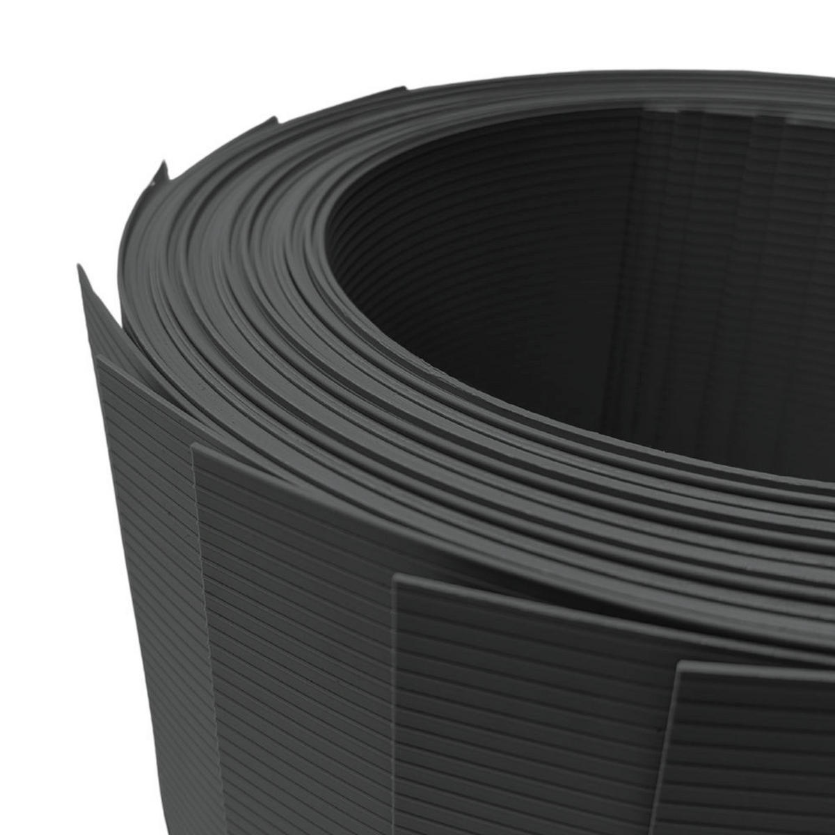 SICHTSCHUTZSTREIFEN Rille 10x Einzelstreifen 2,55m Sichtschutz Anthrazit, 10 x 2,55m - Anthrazit, Kunststoff (2550/19cm) - ZAUN|ZU