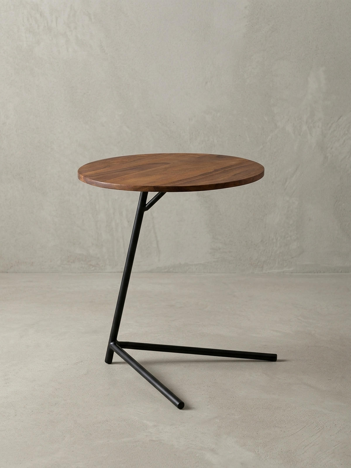 BEISTELLTISCH – Massivholz Metall große Platte Industrial - Schwarz/Braun, Holz/Metall (40/40/46cm) - KADIMA DESIGN