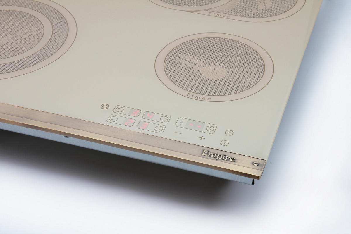 BACKOFEN-SET Elektro Backofen 60 cm EH 6355 ElfEm+KCT 6185 ElfEm Glaskeramik Kochfeld 60 cm Creme - Creme, Metall (59.4/59.4/57.5cm) - Kaiser Küchengeräte