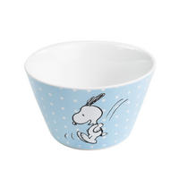 MÜSLISCHALE Snoopy Porzellan Blau mit Punkten 500 ml - Blau, Keramik (14cm) - United Labels