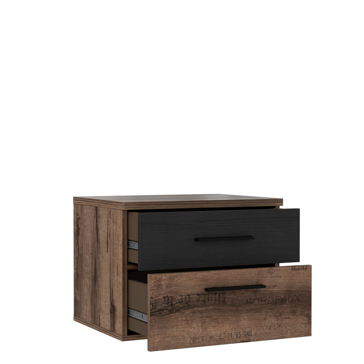 JUGENDZIMMER Jacky in Schlammeiche mit Schwarzeiche 3 teilig - Braun, Holzwerkstoff (120/200/80cm)