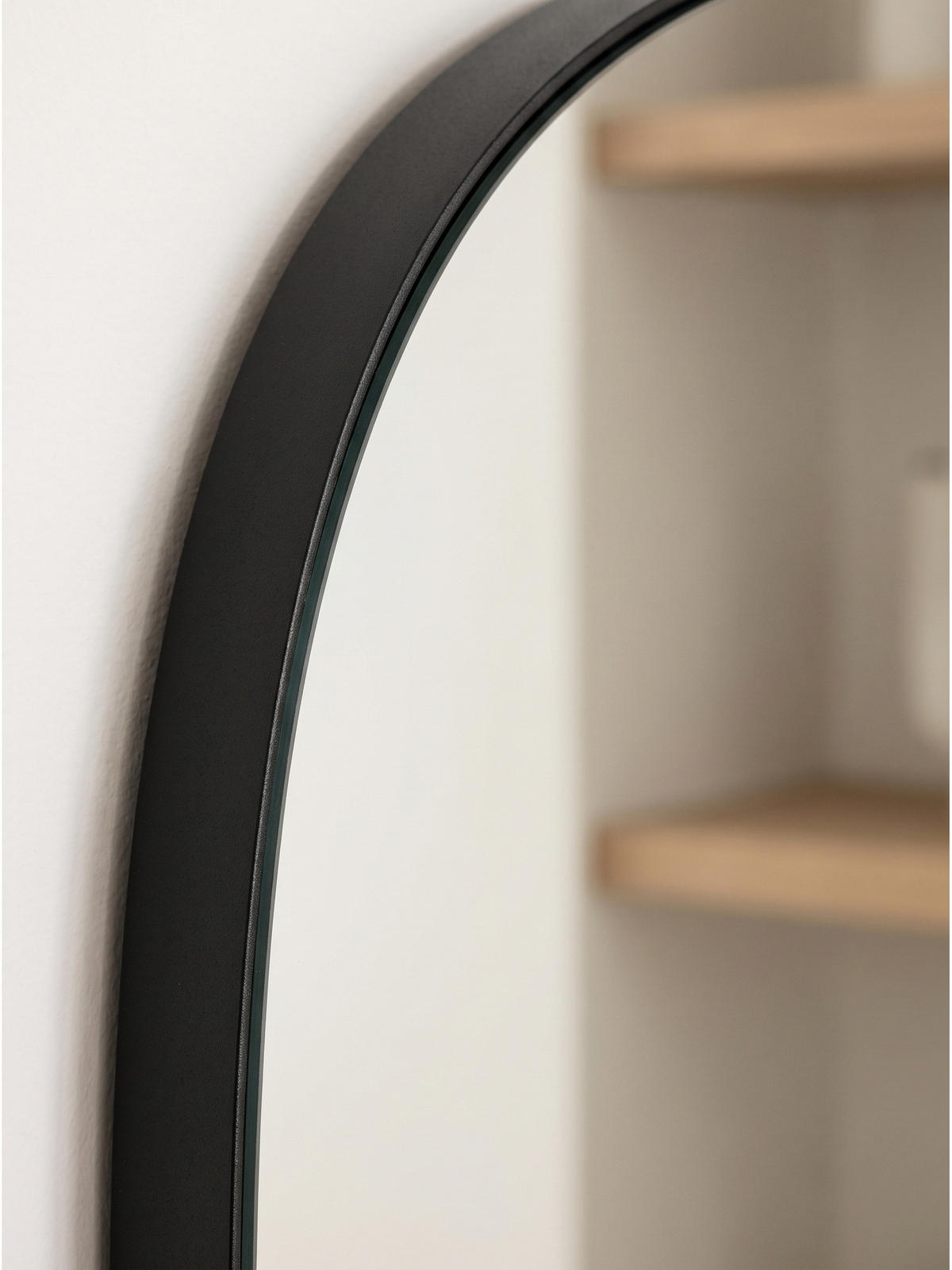 WANDSPIEGEL Asymmetrisch Metall Schwarz 53x60 cm Moderner Rahmen - Schwarz, Glas (53/60/3cm) - KADIMA DESIGN