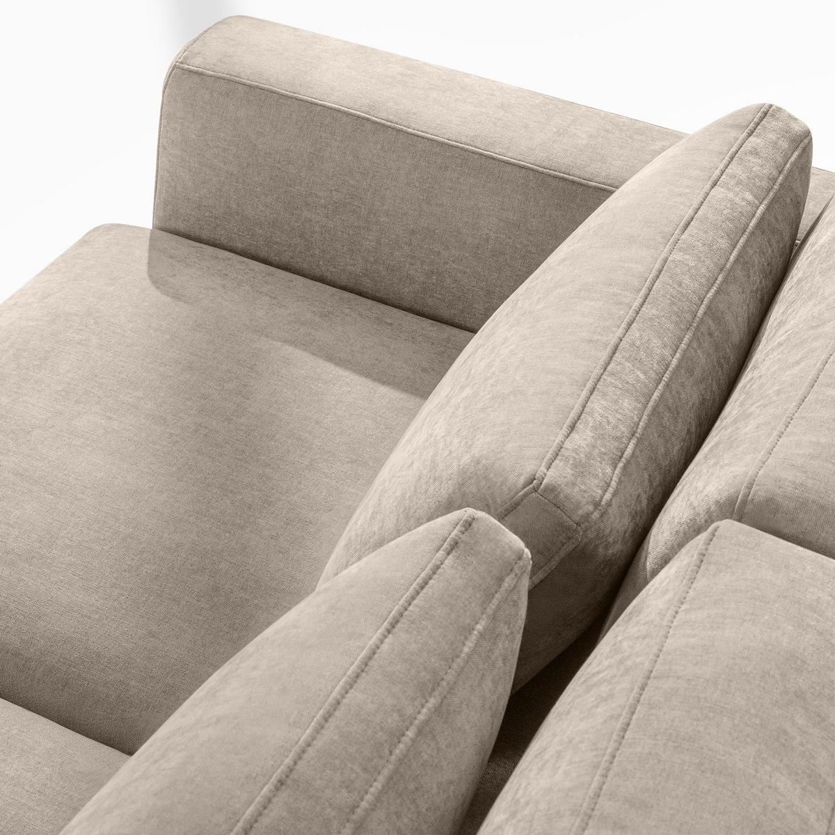 ECKSOFA rechts VERUS - Creme, Holz/Holzwerkstoff (297/248cm) - KONSIMO®