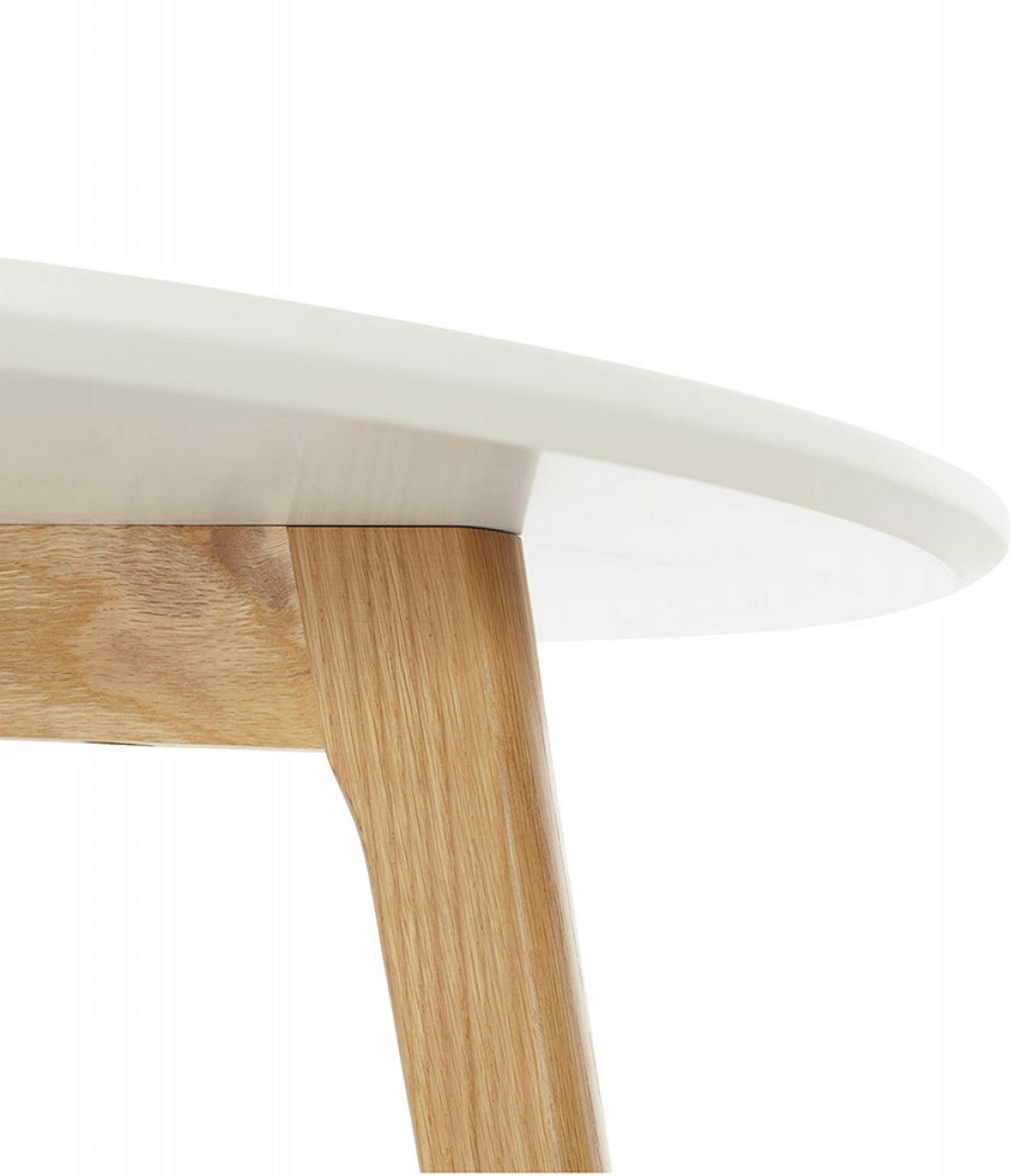 COUCHTISCH rund MDF Eiche skandinavisch weiß modern - Eichefarben/Weiß, Eichenholz/Holz (90/90/45cm) - KADIMA DESIGN