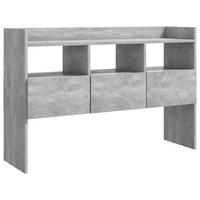SIDEBOARD mit 3 Fächern, 3 Schubladen 105/30/70 cm aus Holzwerkstoff Betongrau - Hellgrau, Holz (105/70/30cm) - vidaXL