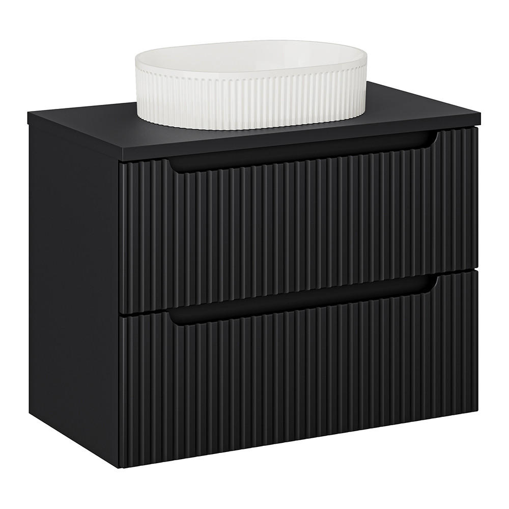 WASCHTISCH Newport-56 - Schwarz, Holzwerkstoff (80/71/40cm) - Lomado