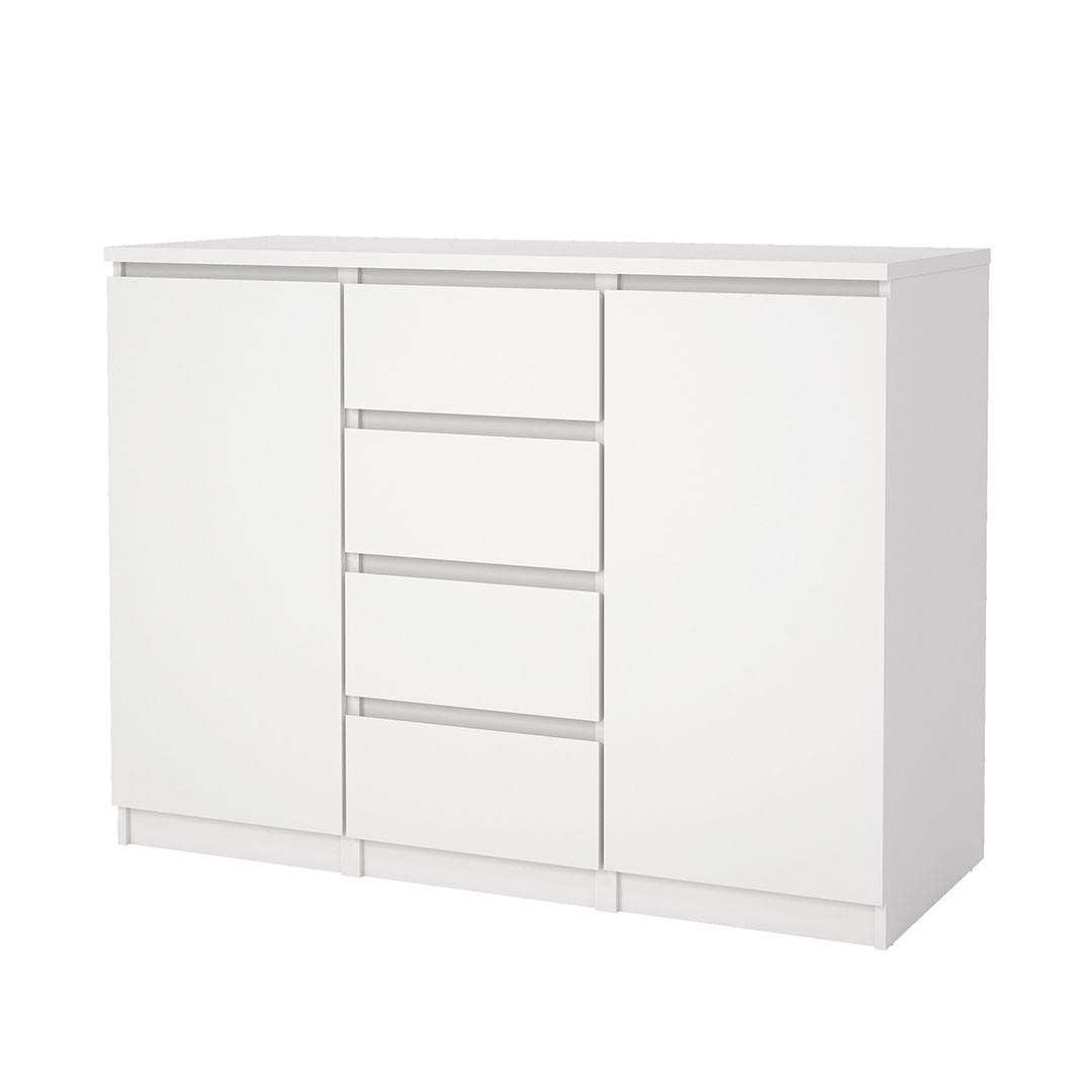 SIDEBOARD, Naia, Weiß, Holzwerkstoff, 121 x 50 x 91 cm - Weiß, Holzwerkstoff (121/91/50cm) - ebuy24