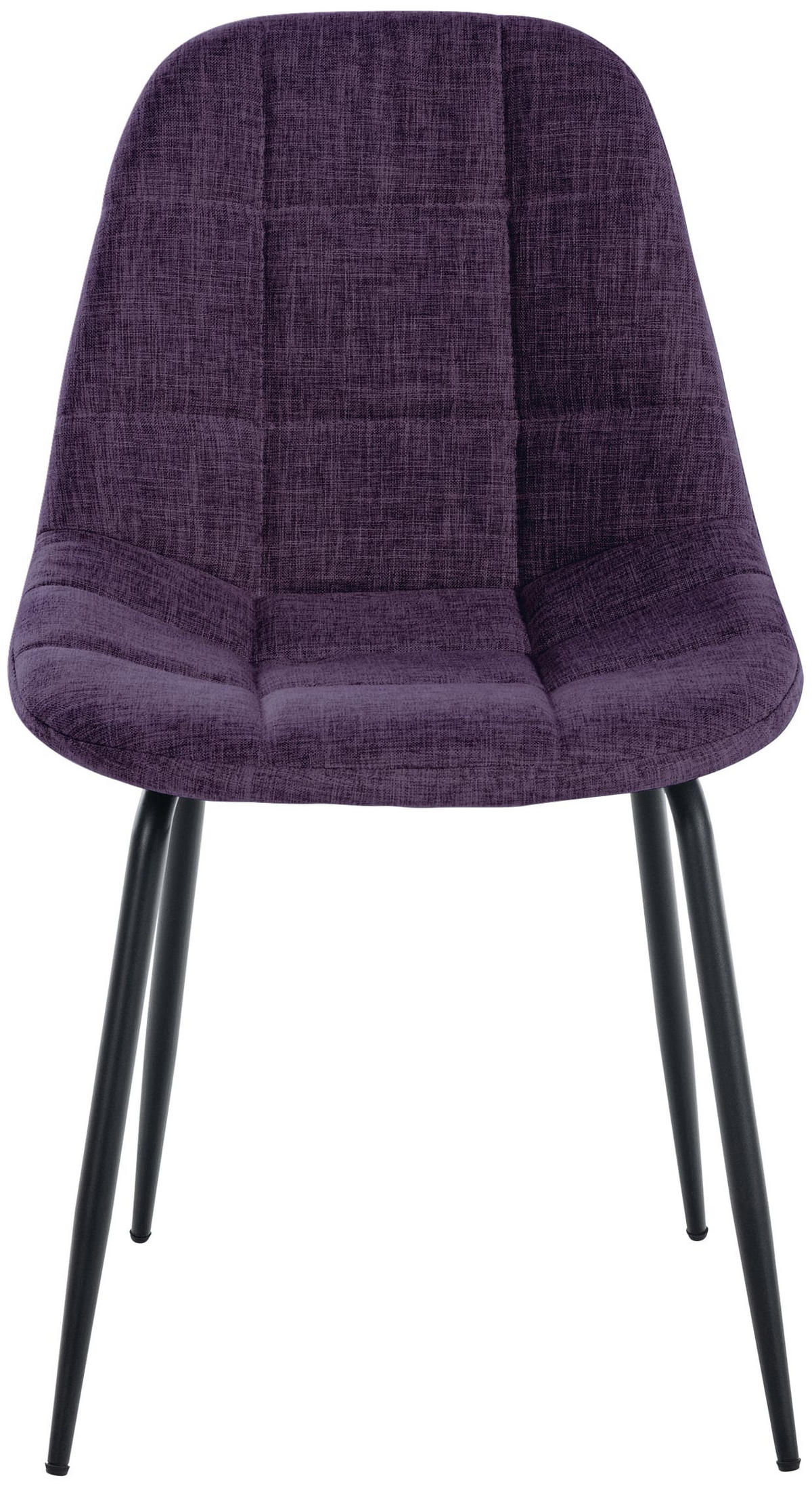 STUHL Stoff lila - Lila/Schwarz, Textil/Metall (46/82/52cm) - CLP