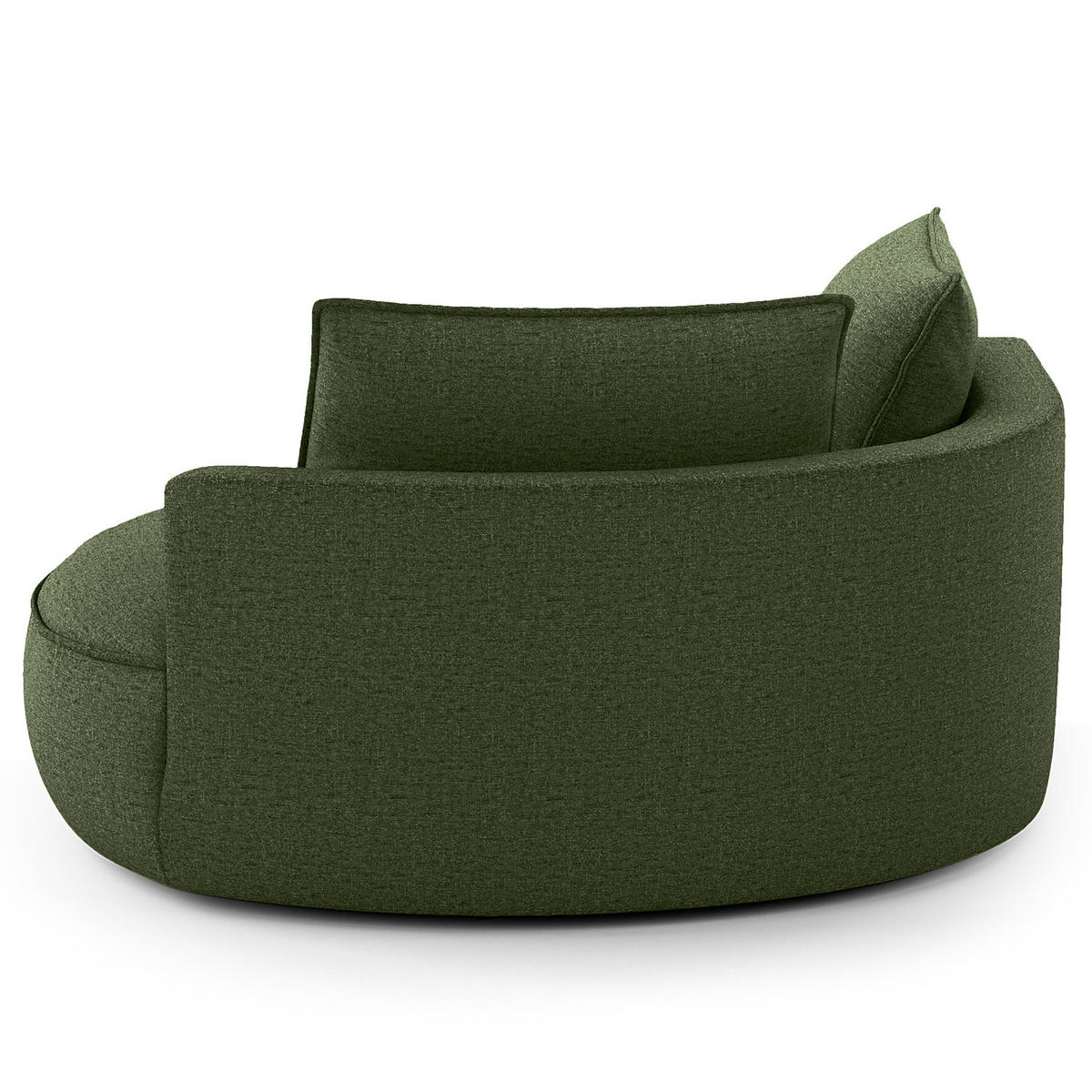 OTTOMANE - modular - Schwarz/Grün, Kunststoff/Textil (126/82/154cm) - home24