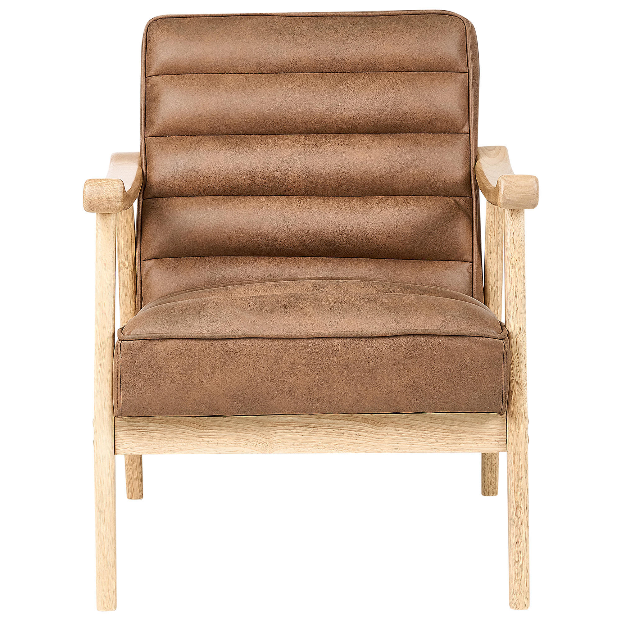 SESSEL Braun Leknes - Hellbraun/Braun, Kunststoff (62/79/74cm) - Beliani