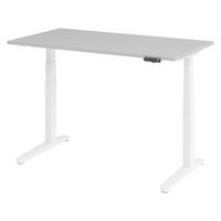 SCHREIBTISCH elektrisch XBHM 80/140/74 cm in Grau/Weiß - Weiß/Grau, Holzwerkstoff (80/140/74cm) - bümö