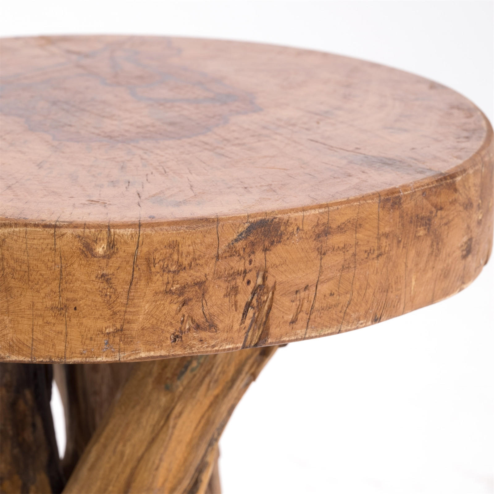 Thumbnail - Design Delights Dreibein-Beistelltisch, Natur, Holz, 34x41x34 cm, Wohnzimmer, Wohnzimmertische, Beistelltische