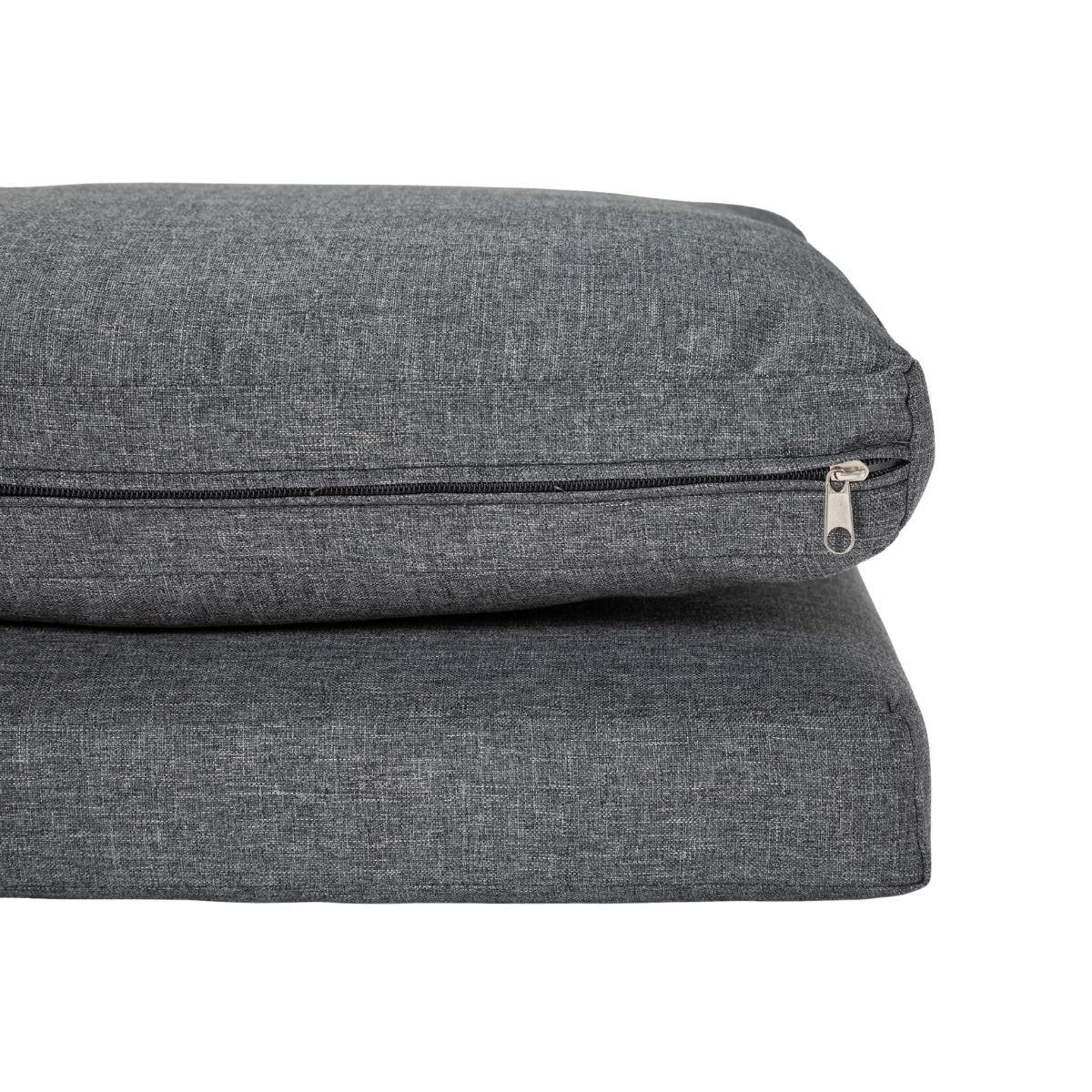 GARTENSET Sevilla, aus Technorattan, Ecksofa mit Couchtisch, Grau - Grau, Kunststoff - Beautysofa