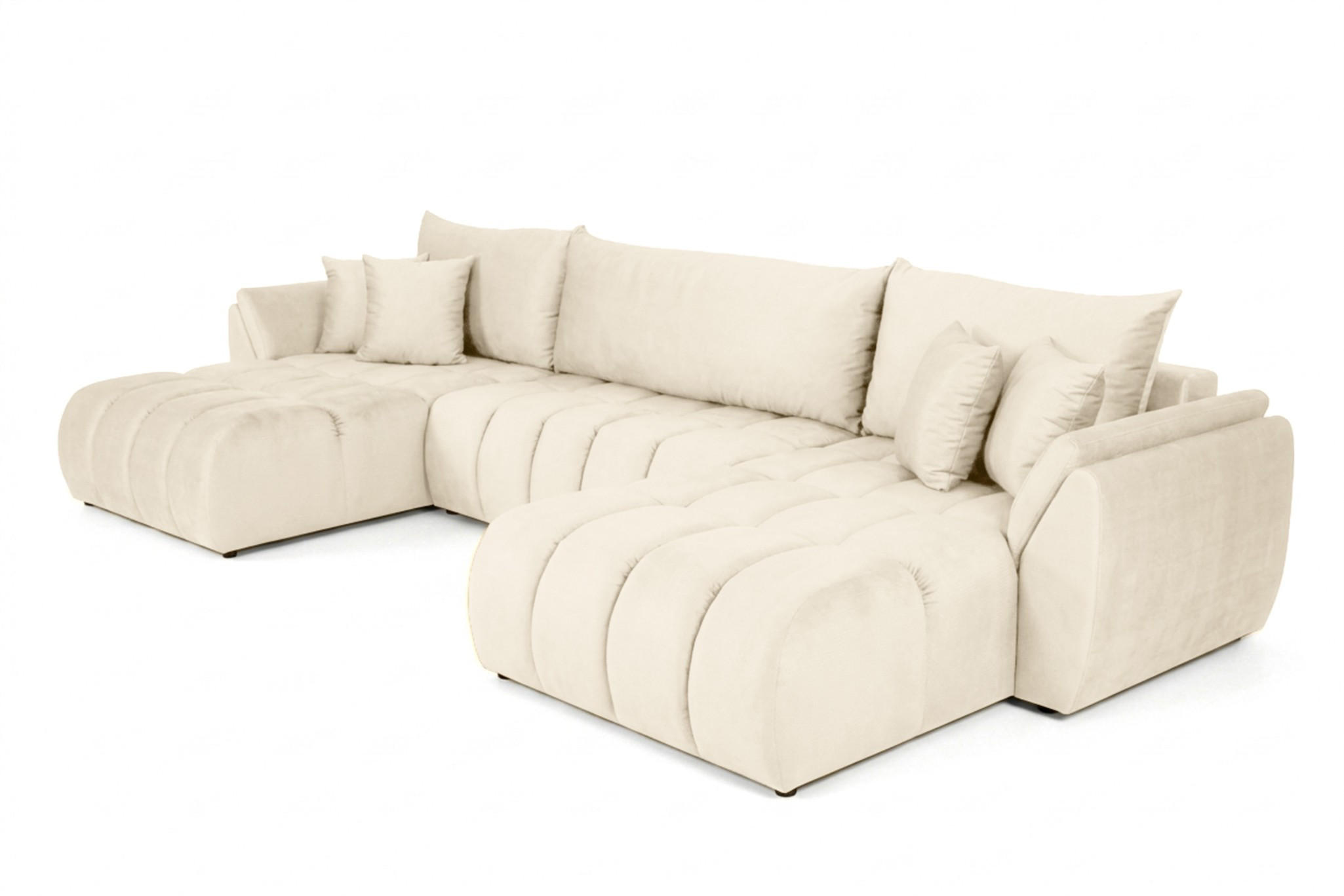 Fun Möbel Wohnlandschaft Beige 382x85x185 cm