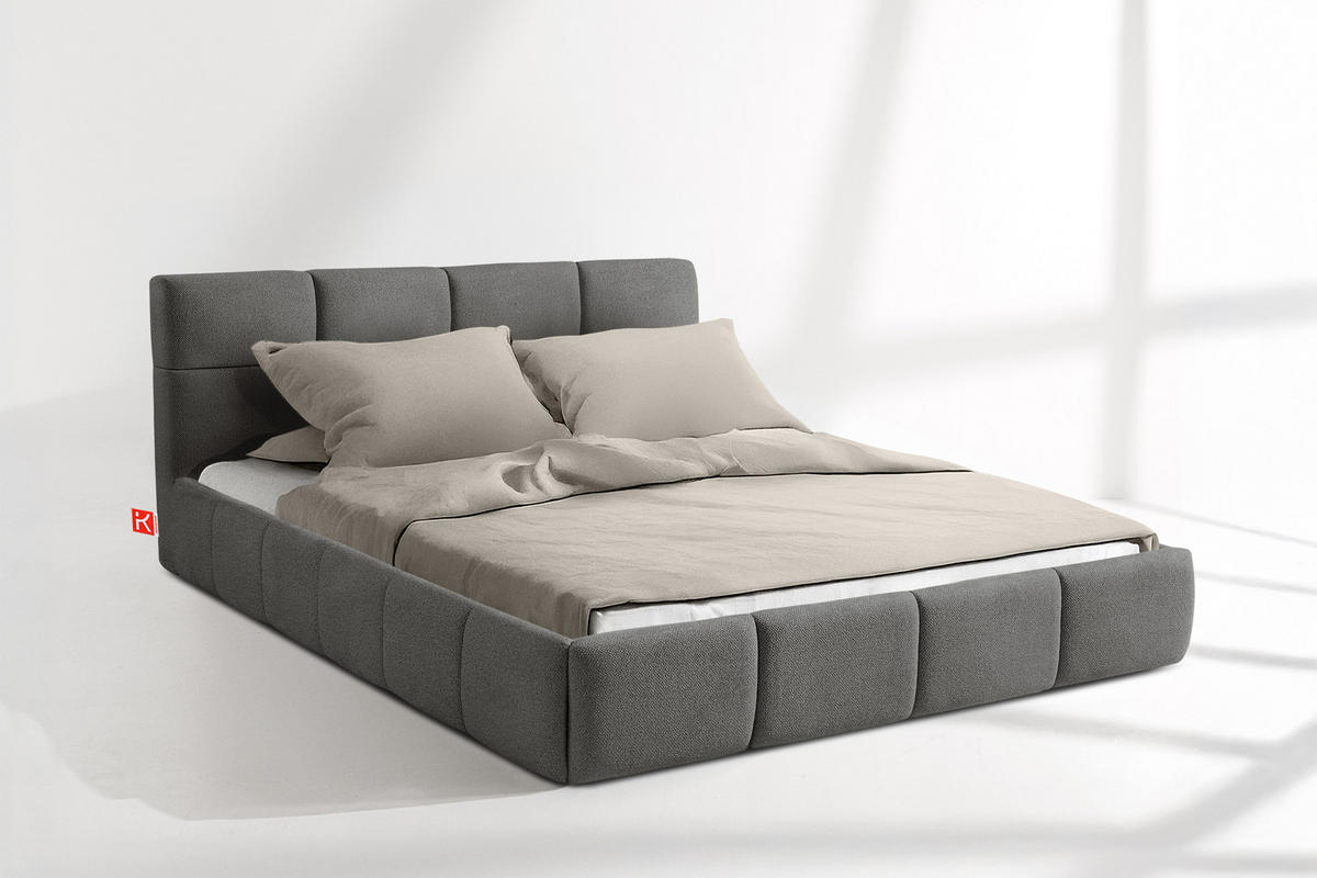POLSTERBETT ALTOS, dunkelgrau - Dunkelgrau, Holz/Holzwerkstoff (140/200cm) - KONSIMO®