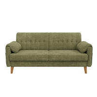 SOFA 2-Sitzer, Grün, Chenille, Stepplehne, Seitentaschen - Grün, Textil (79/83.5/161.5cm)
