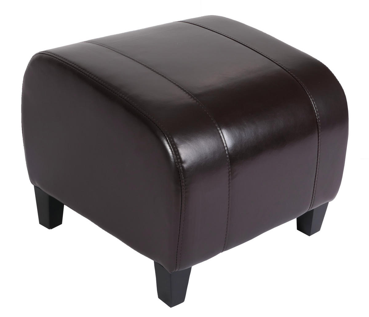 SITZHOCKER Braun - Braun, Leder (45/37/47cm) - MCW