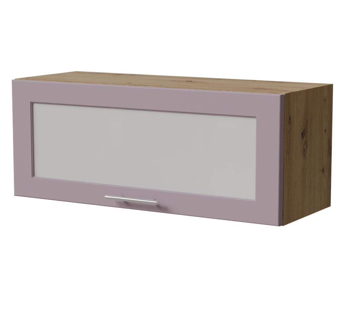 KLAPPHÄNGESCHRANK Bari W4BS/90 WKF Eiche Artisan / RAL 4009 pastellviolett 90 / 32,5 / 36cm Blum Aventos - Violett/Eiche Artisan, Holz/Holzwerkstoff (90/36/32.5cm) - Feldmann-Wohnen