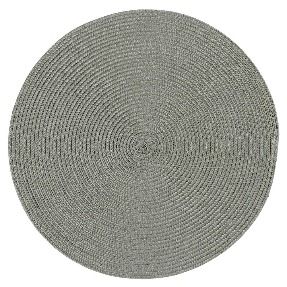PLATZSET Polypro Grau rund ca. 35 cm Tischset - Grau, Kunststoff (35cm) - TiborTex