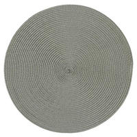 PLATZSET Polypro Grau rund ca. 35 cm Tischset - Grau, Kunststoff (35cm) - TiborTex