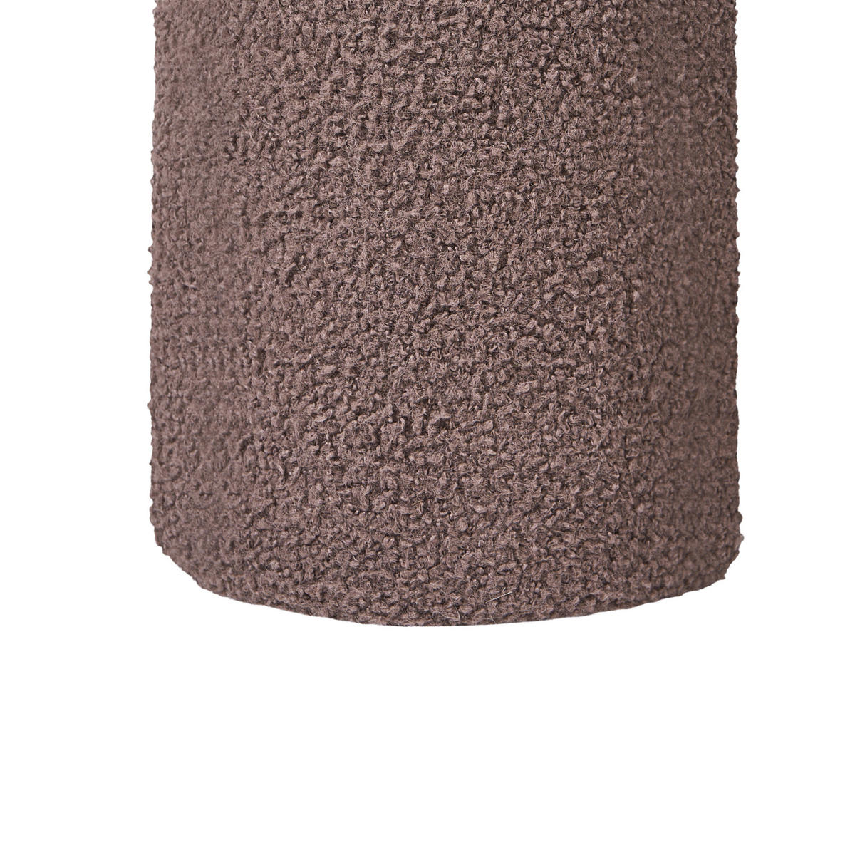 HOCKER Bouclé Braun Canby - Braun, Textil (43/38/43cm) - Beliani