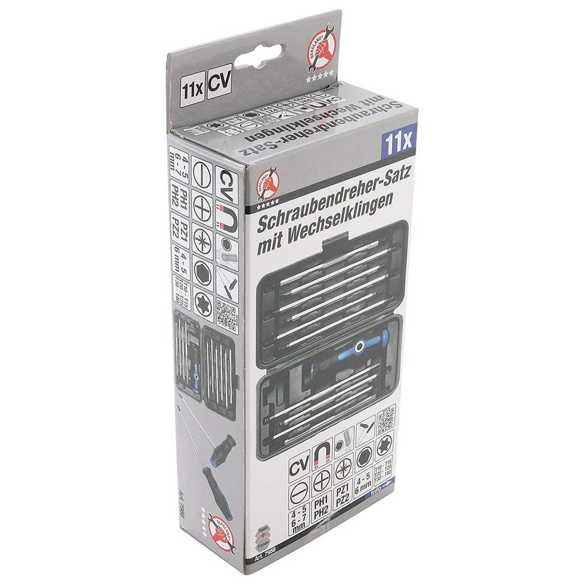 SCHRAUBENDREHERSATZ mit Doppelklingen 11-tlg. - Multicolor, Kunststoff (265/115/115cm) - BGS technic