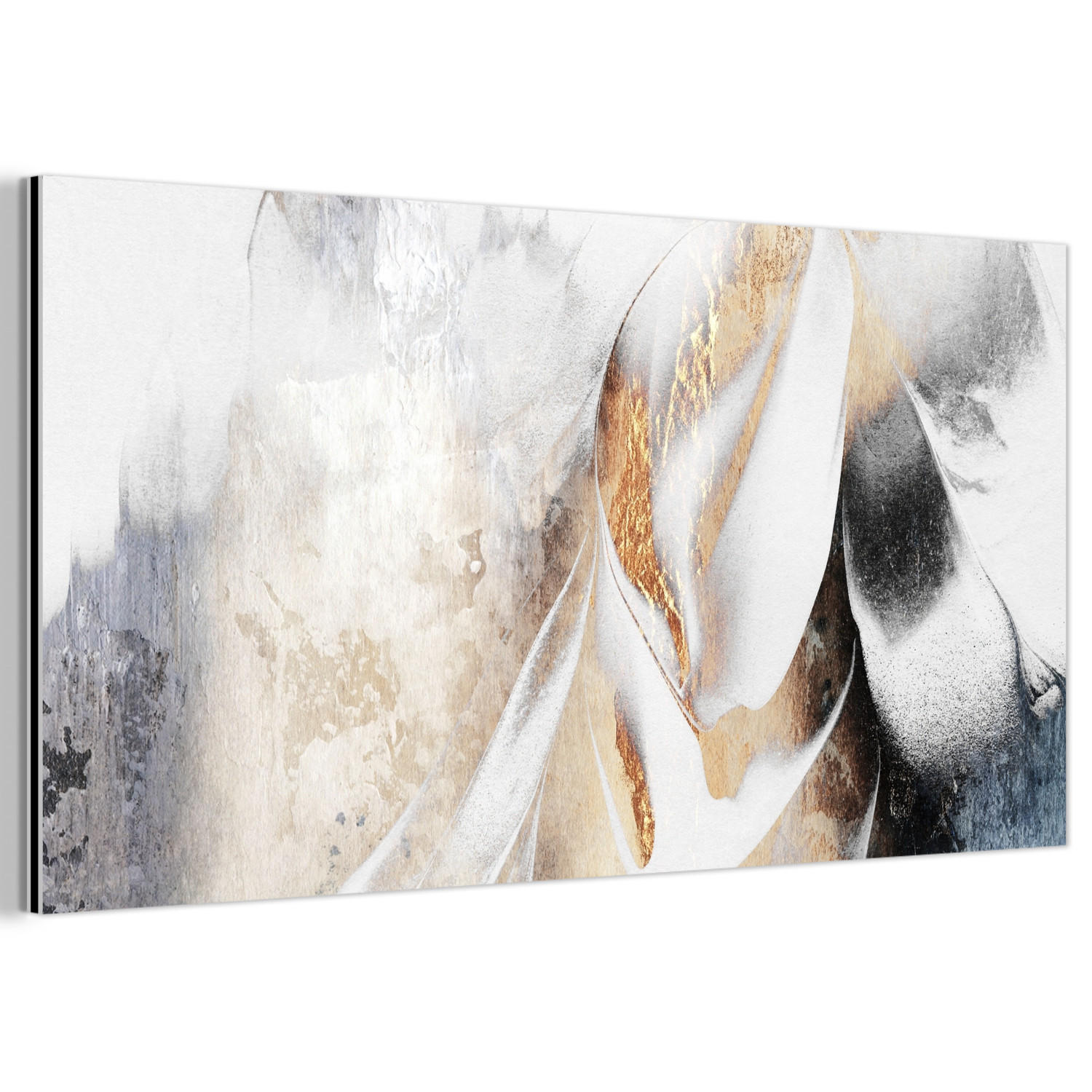 MuchoWow Metallbild Gold 80x40 cm