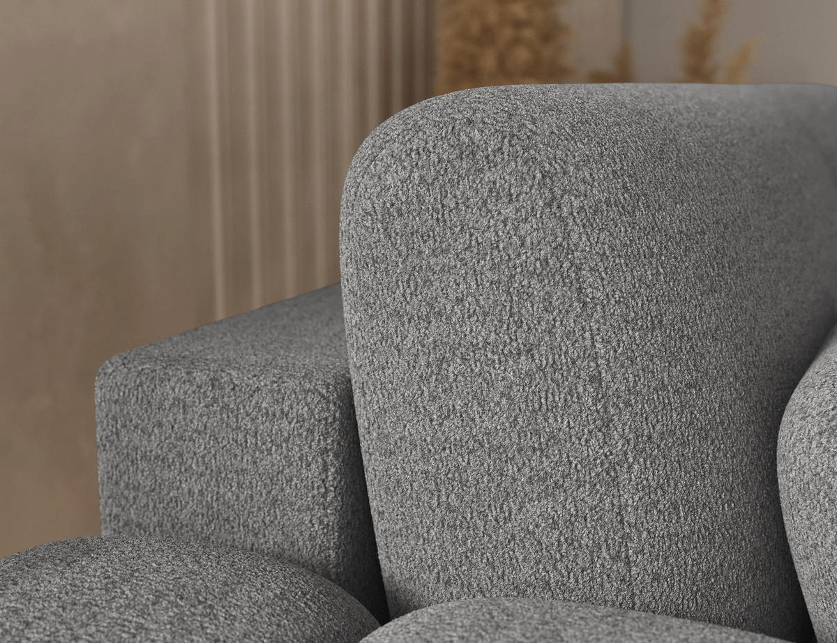 ECKSOFA COVELION L-Form – Schlaffunktion, Bettkasten, Wellenfederung, HR-Kaltschaum, inkl. Kissen, moderner Wohnkomfort - Anthrazit, Kunststoff (260/167cm) - Wohnideebilder