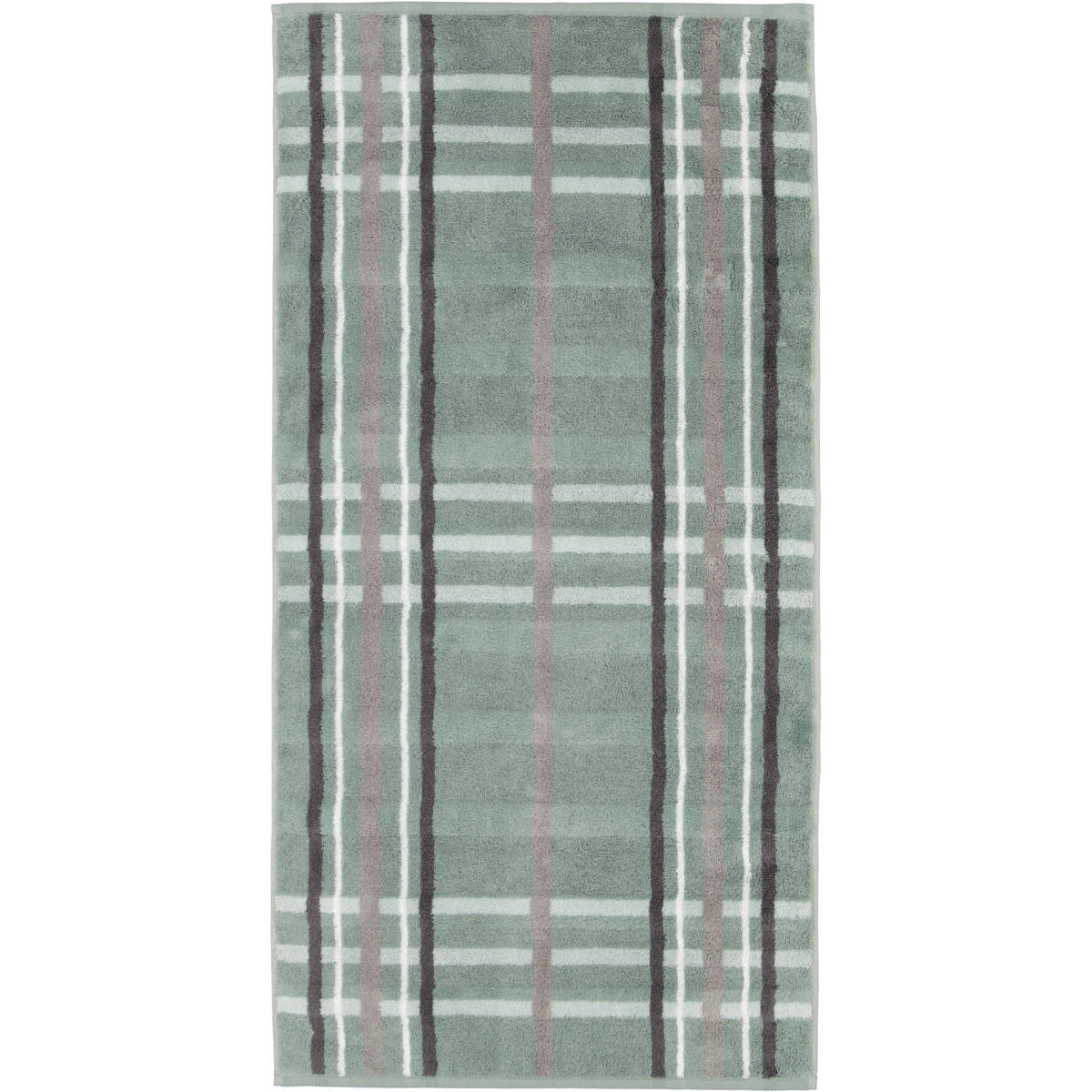 HANDTUCH NOBLESSE CHECK 1089 NORDIC GREEN - 44 - Grün, Textil (50/100cm) - Cawoe